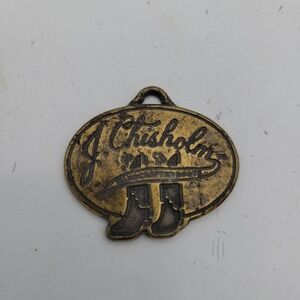 J Chisholm Hand Crafted Boots Brass Tag Pendant‎
